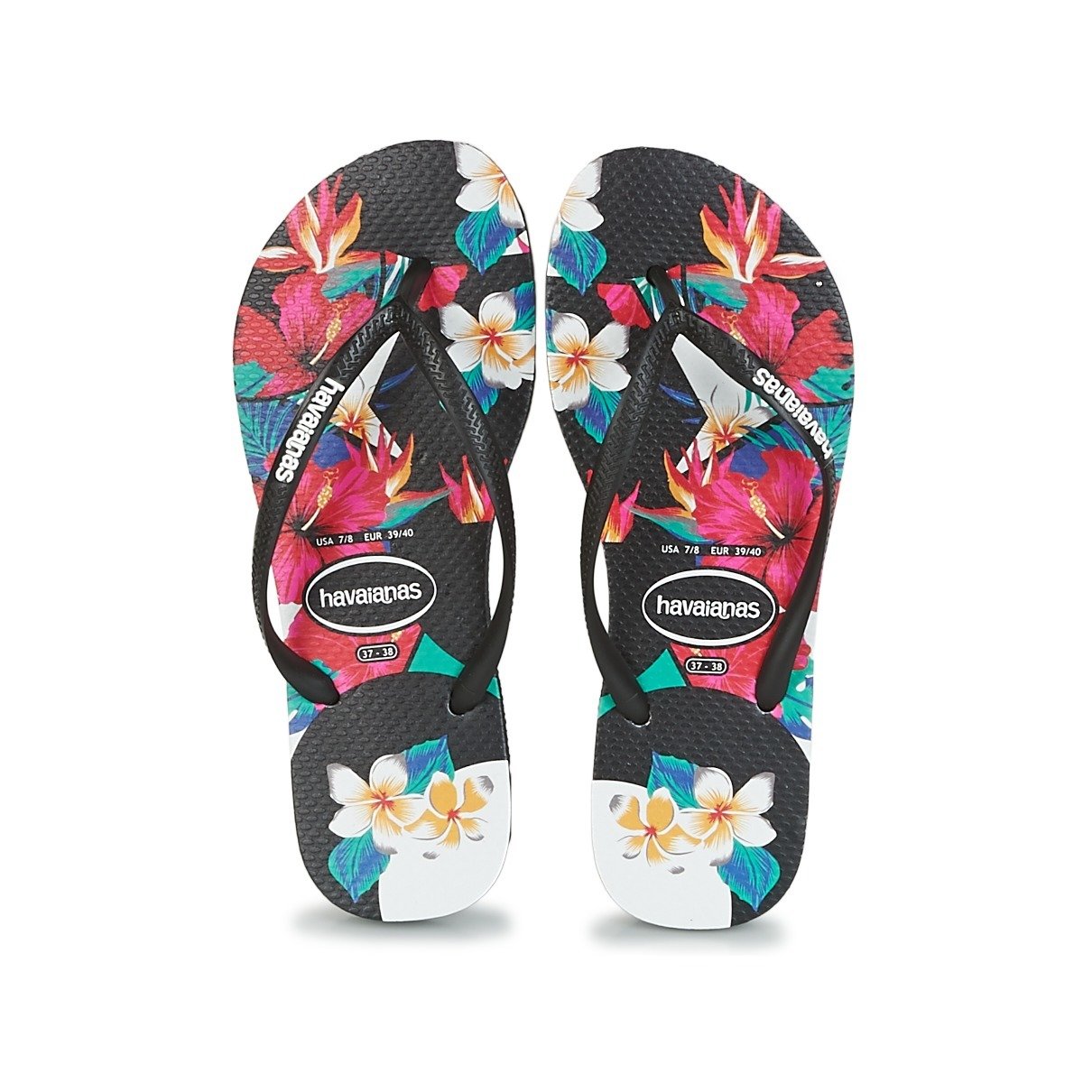 Tongs femme HAVAIANAS slim floral noir havaianas-S18 slim floral black