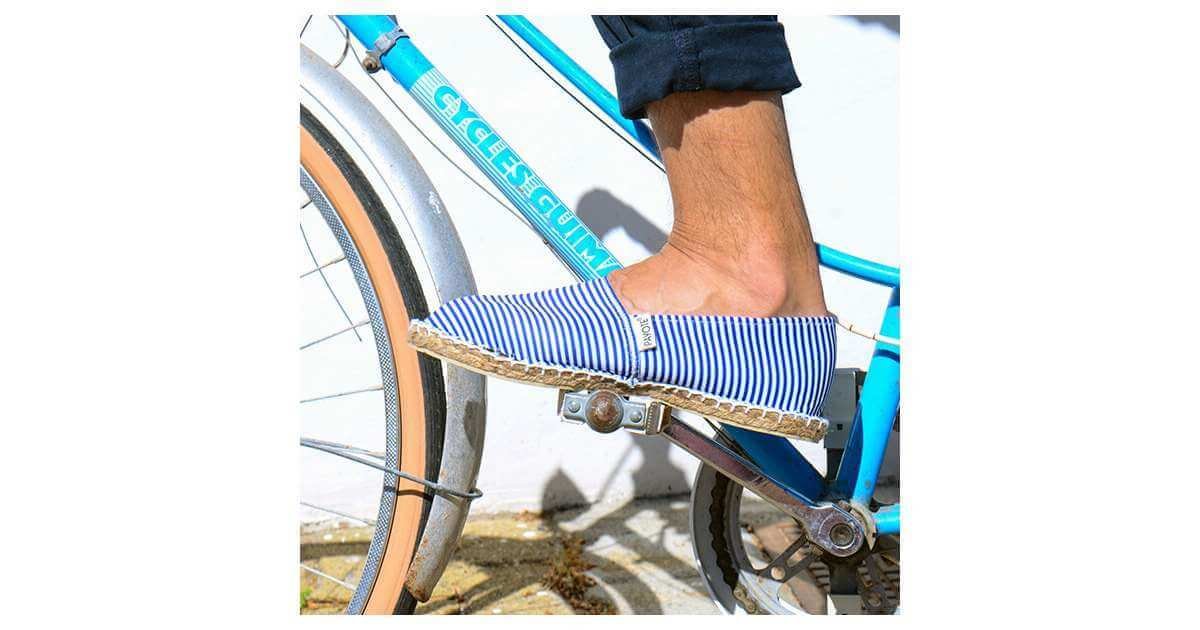 Espadrille PAYOTE Auguste, marinière bleu et blanc