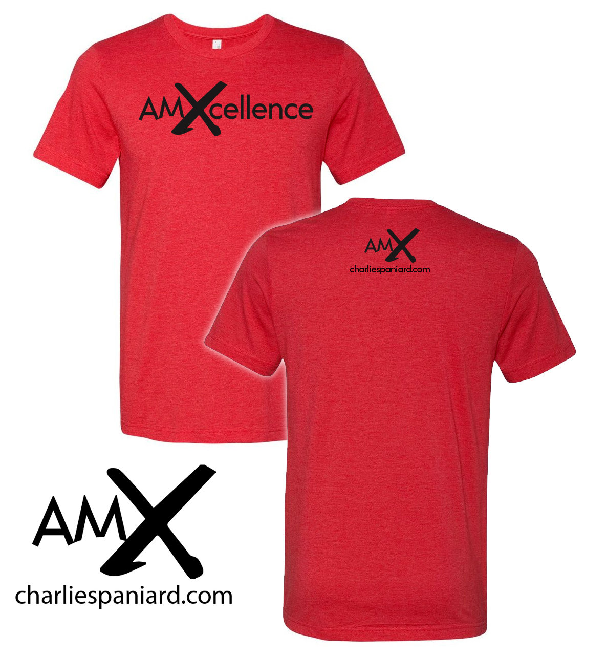 AM Excellence (AMX) Flagship T-shirt - Heather Red 01
