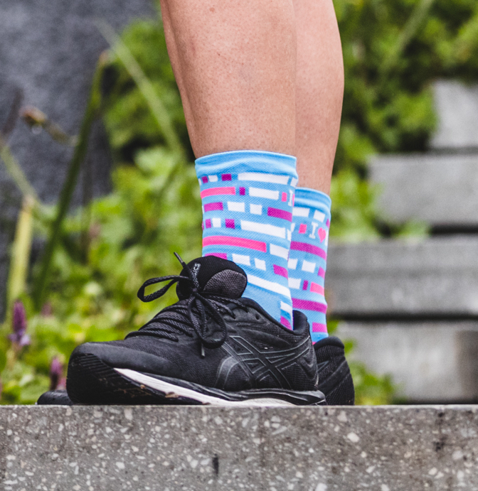 Blue Block Socks 80004