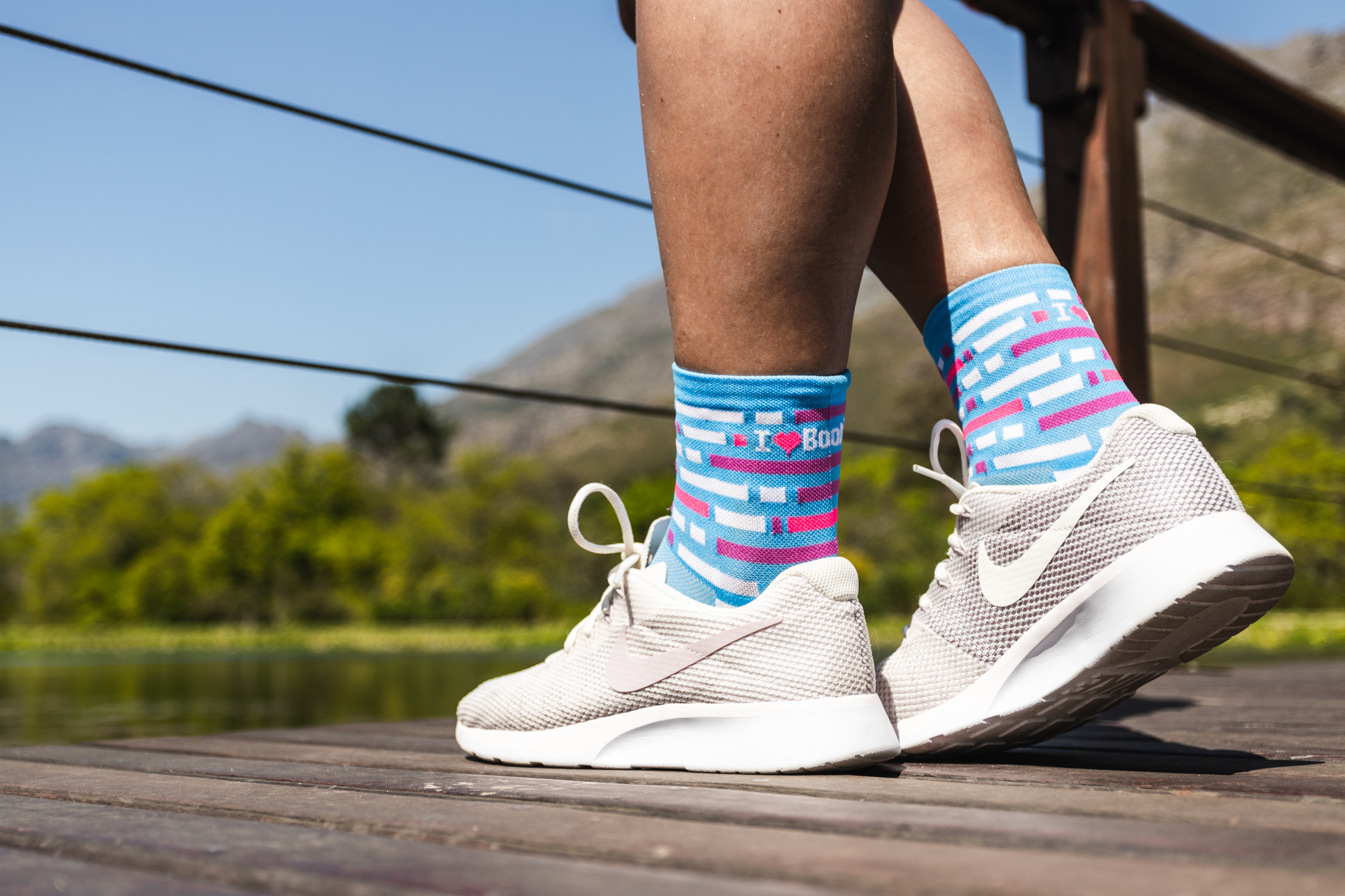 Blue Block Socks 80004