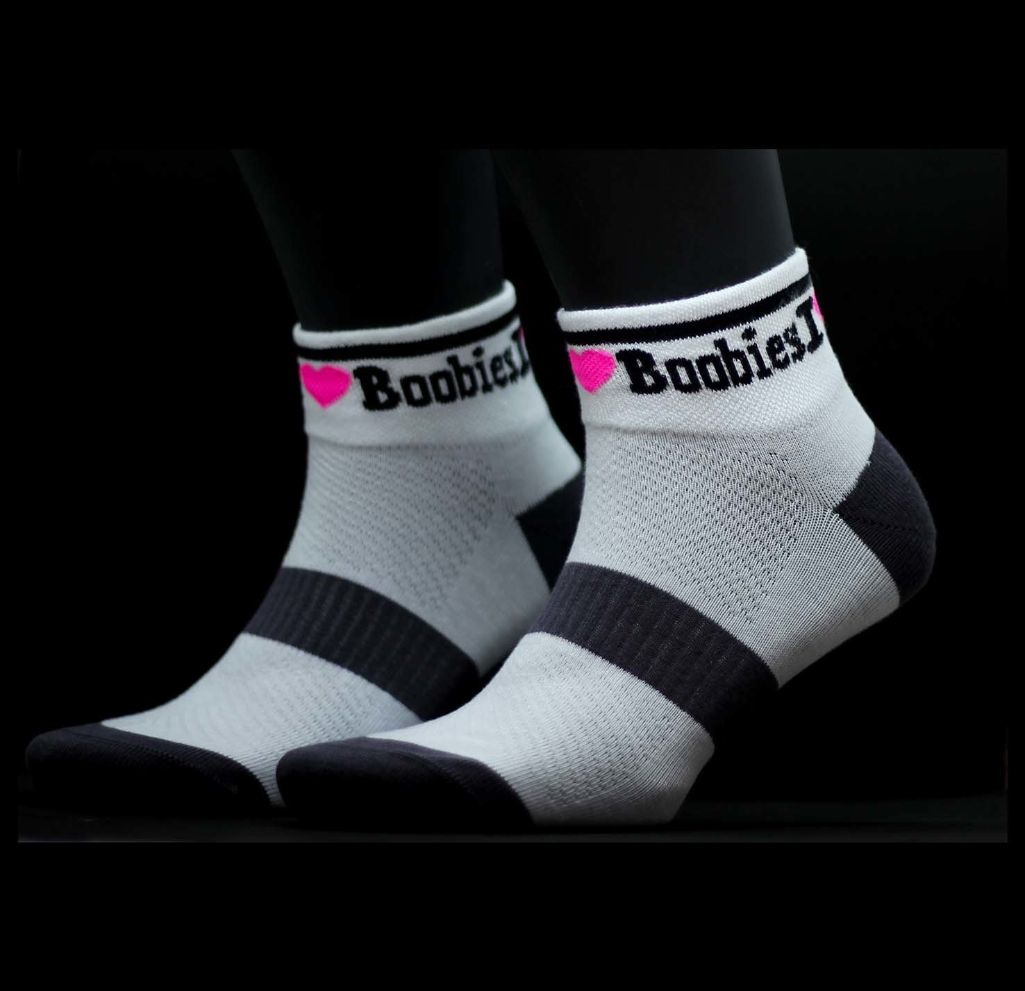 White & Grey running sock 00049