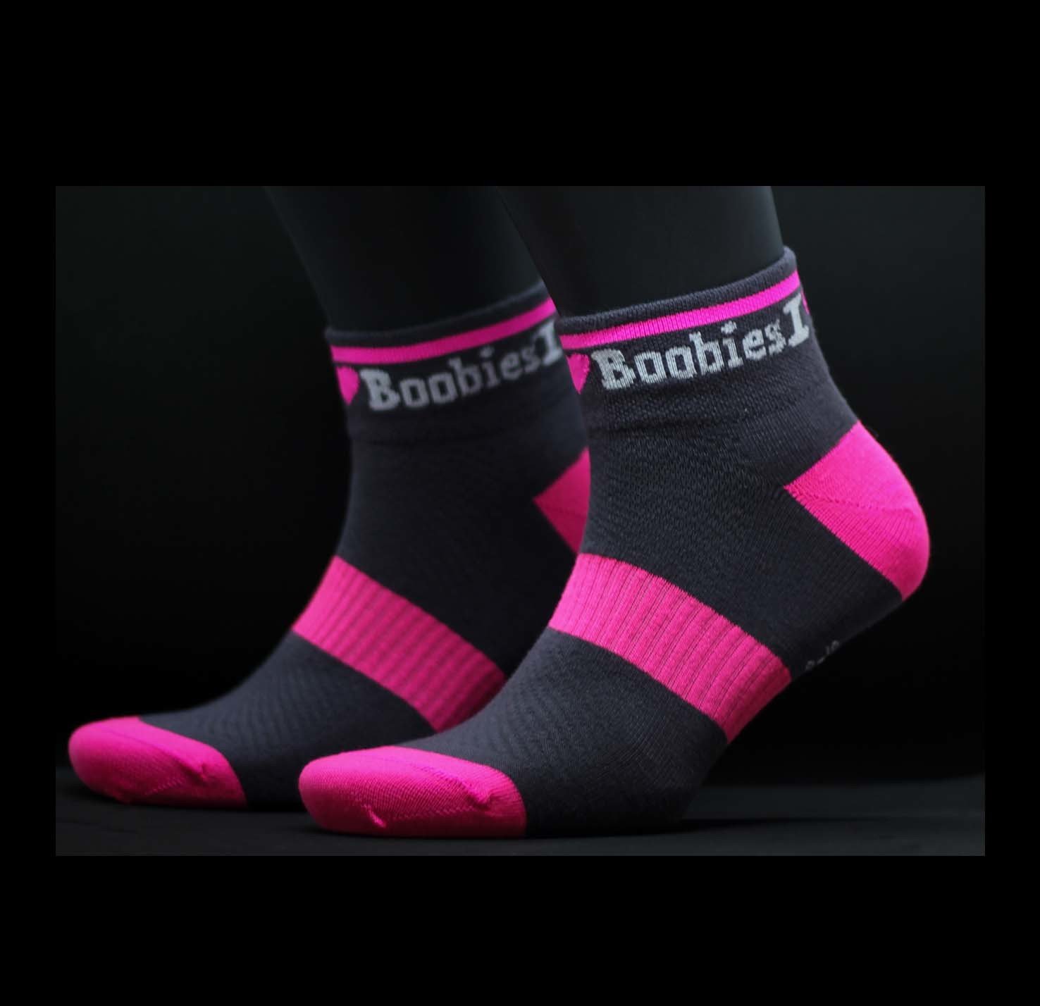 Pink & Grey Running Sock 00050
