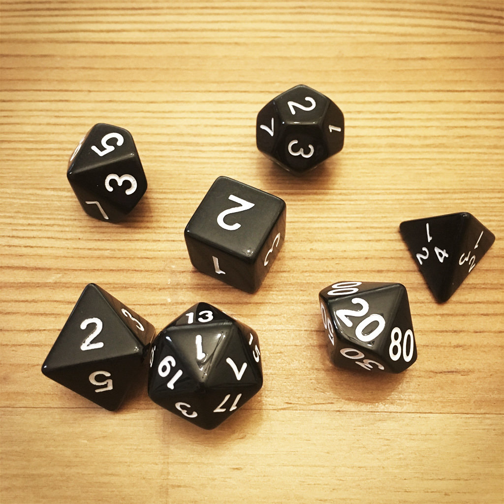Dice Set - Black Die001