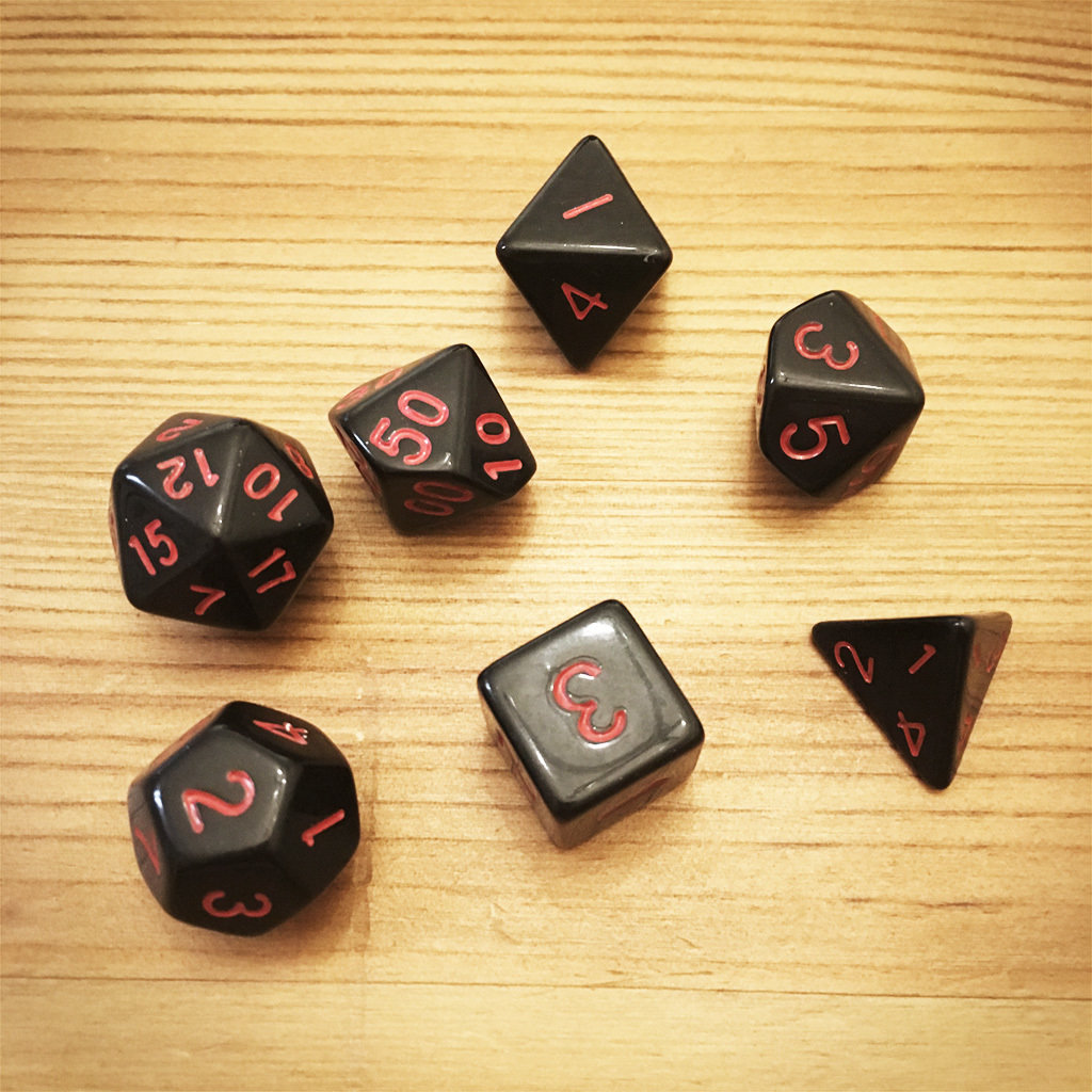 Dice Set - Black Die002