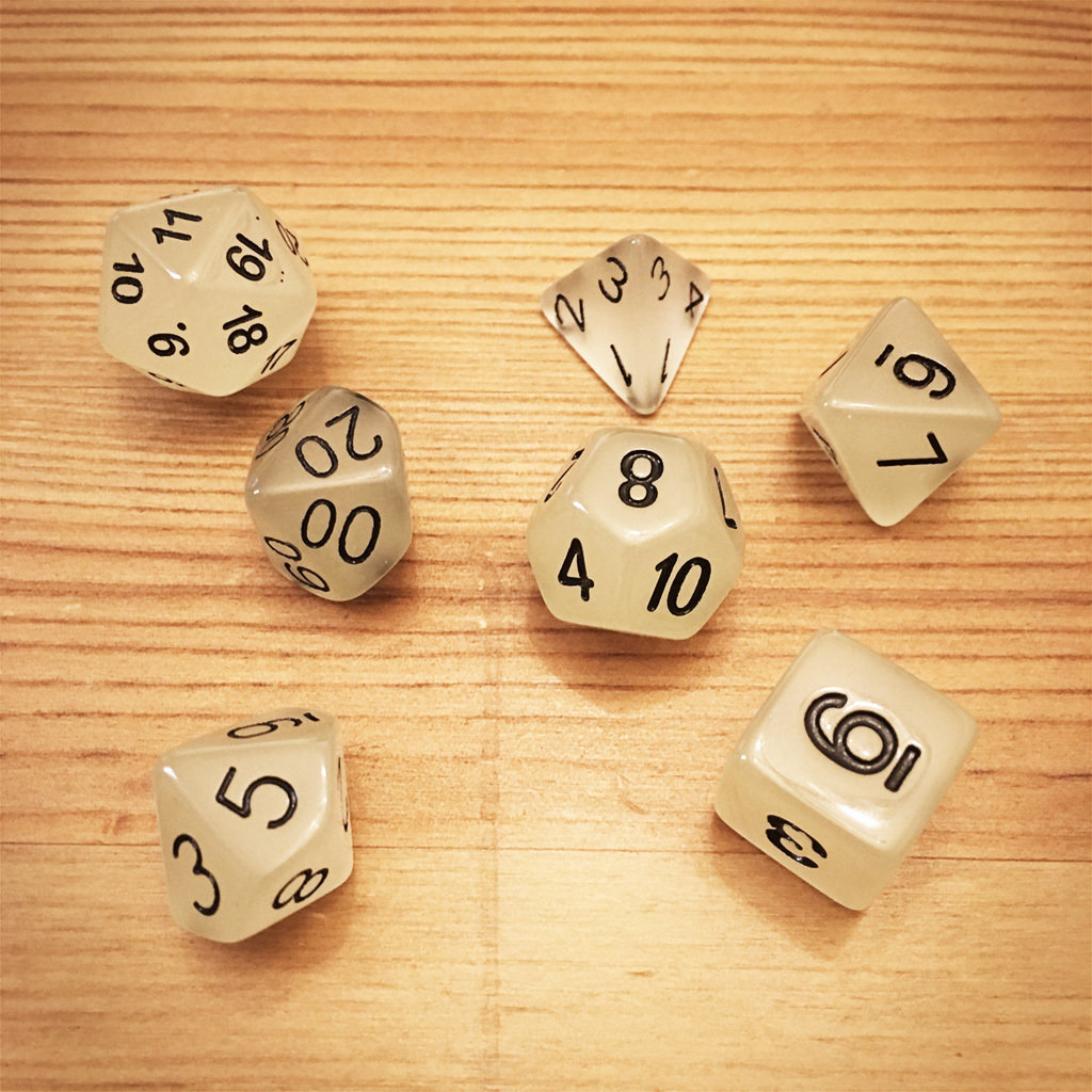 Dice Set - Glow in the Dark Die008