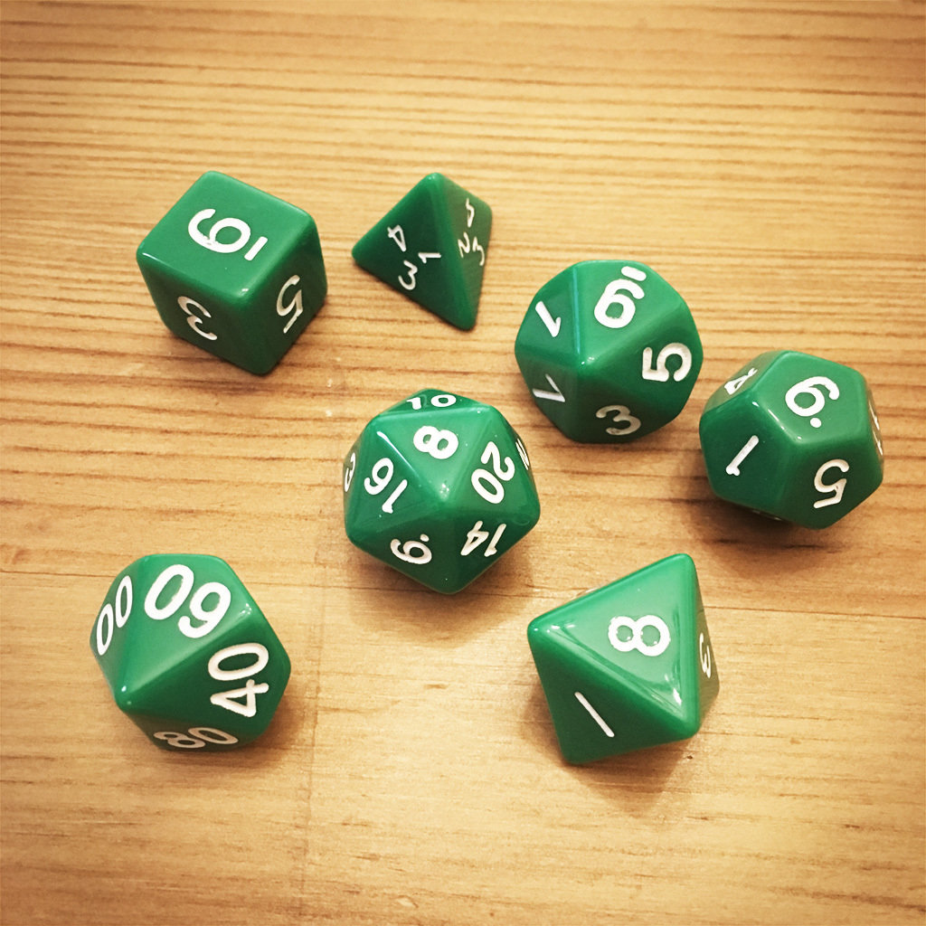 Dice Set - Green Die009