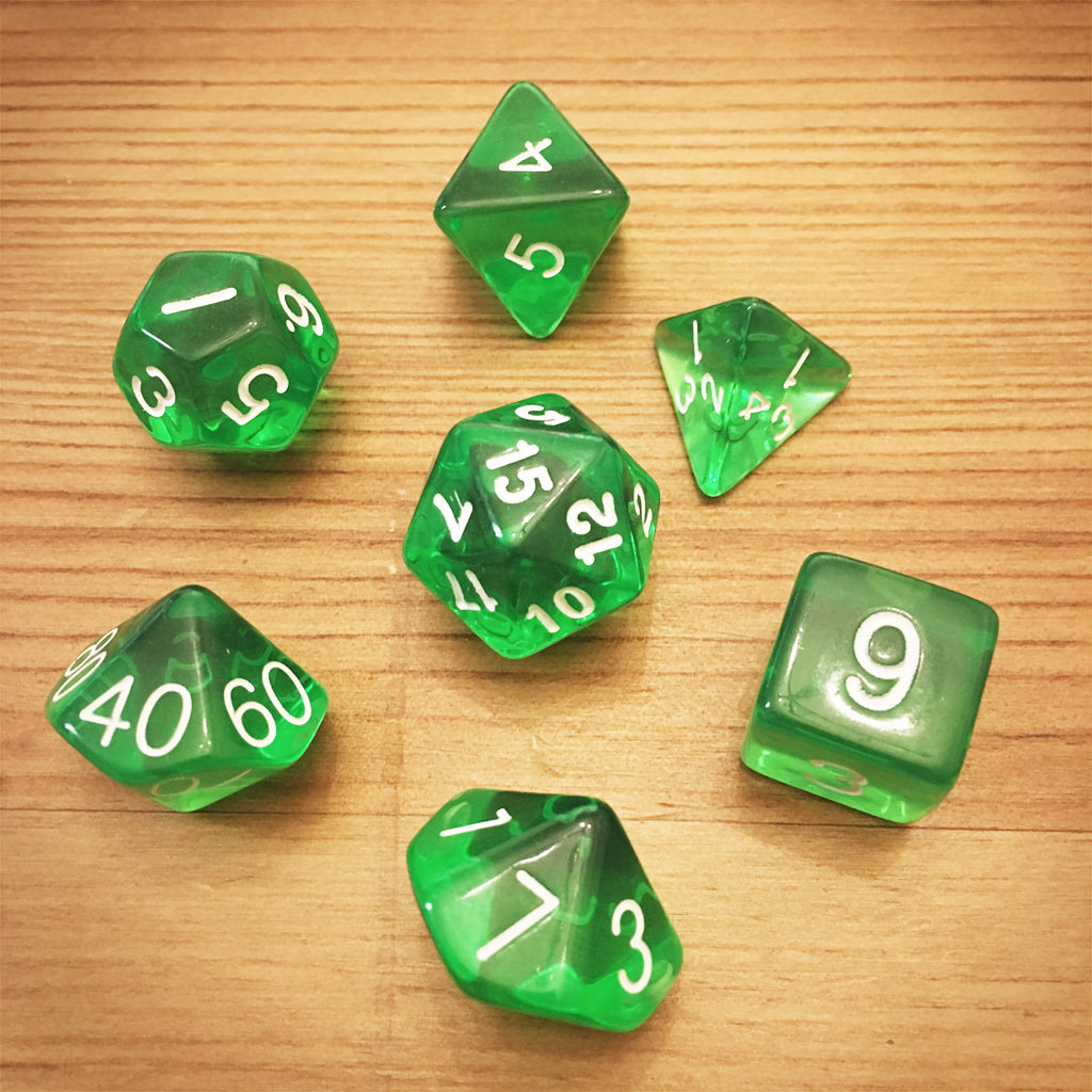 Dice Set - Green Die010