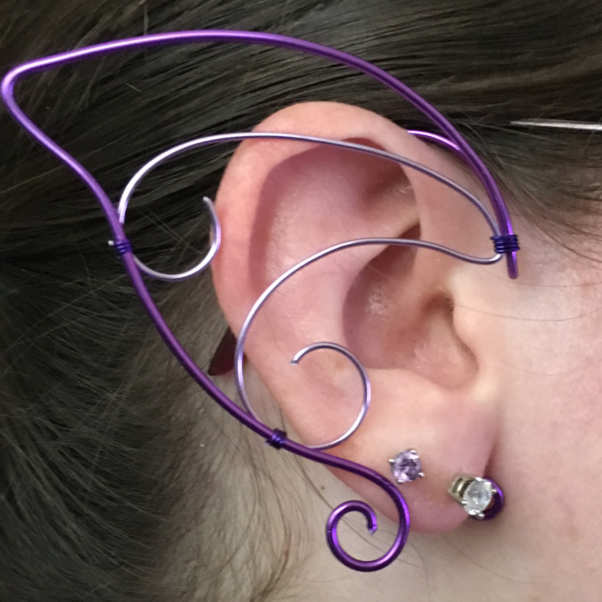 Elf Ear Cuff - Purple and Lavender EC014