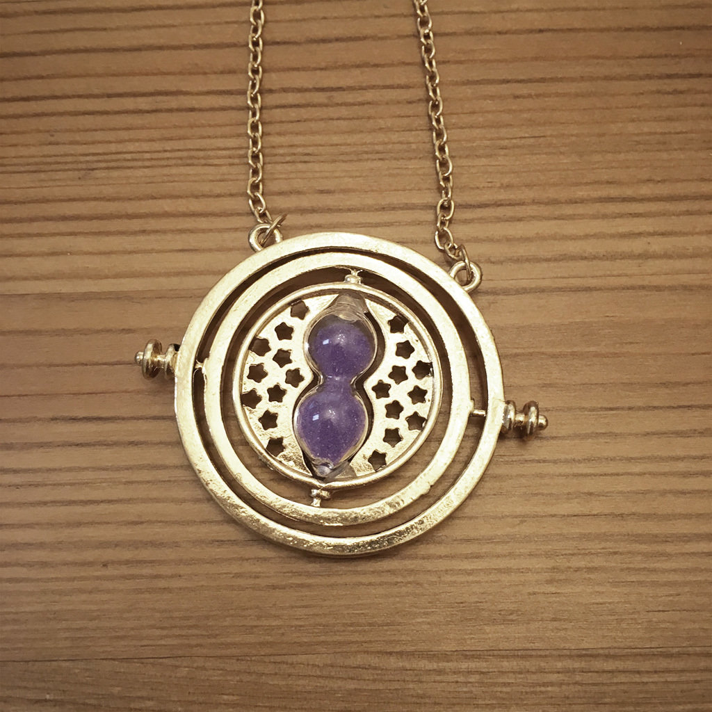 Hourglass necklace - purple TTPurple
