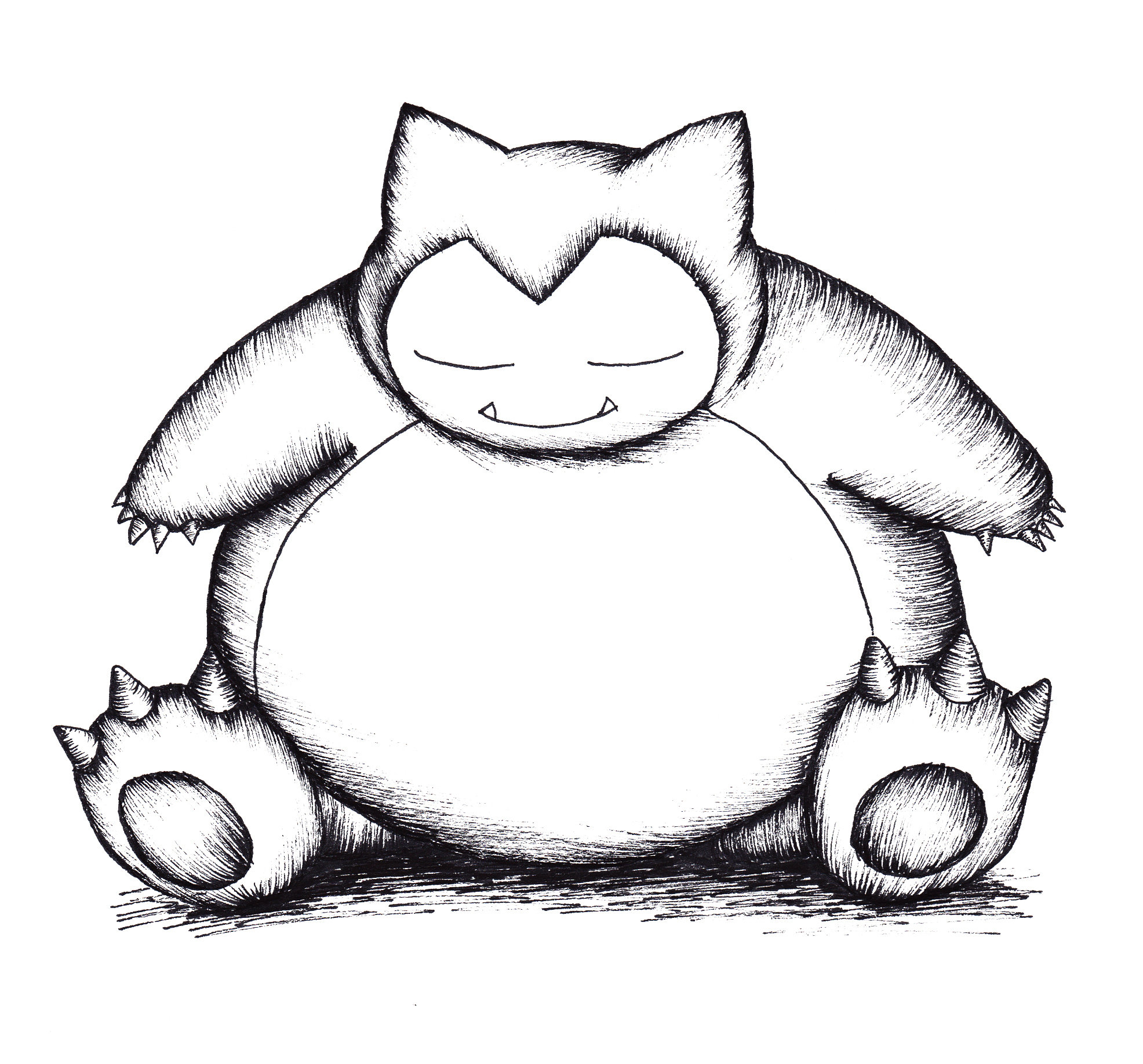 Snorlax drawing Draw041
