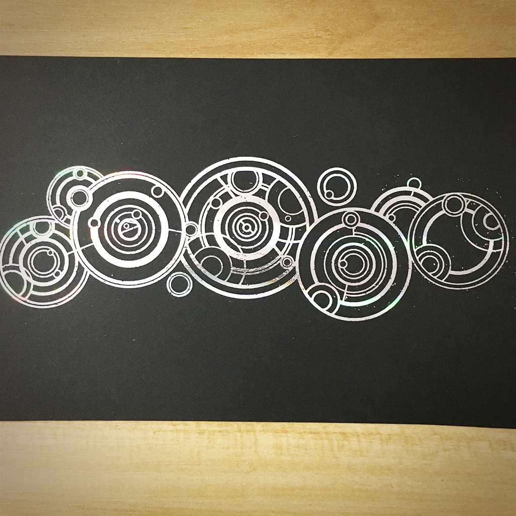 4x6" Gallifreyan holographic print artholo08