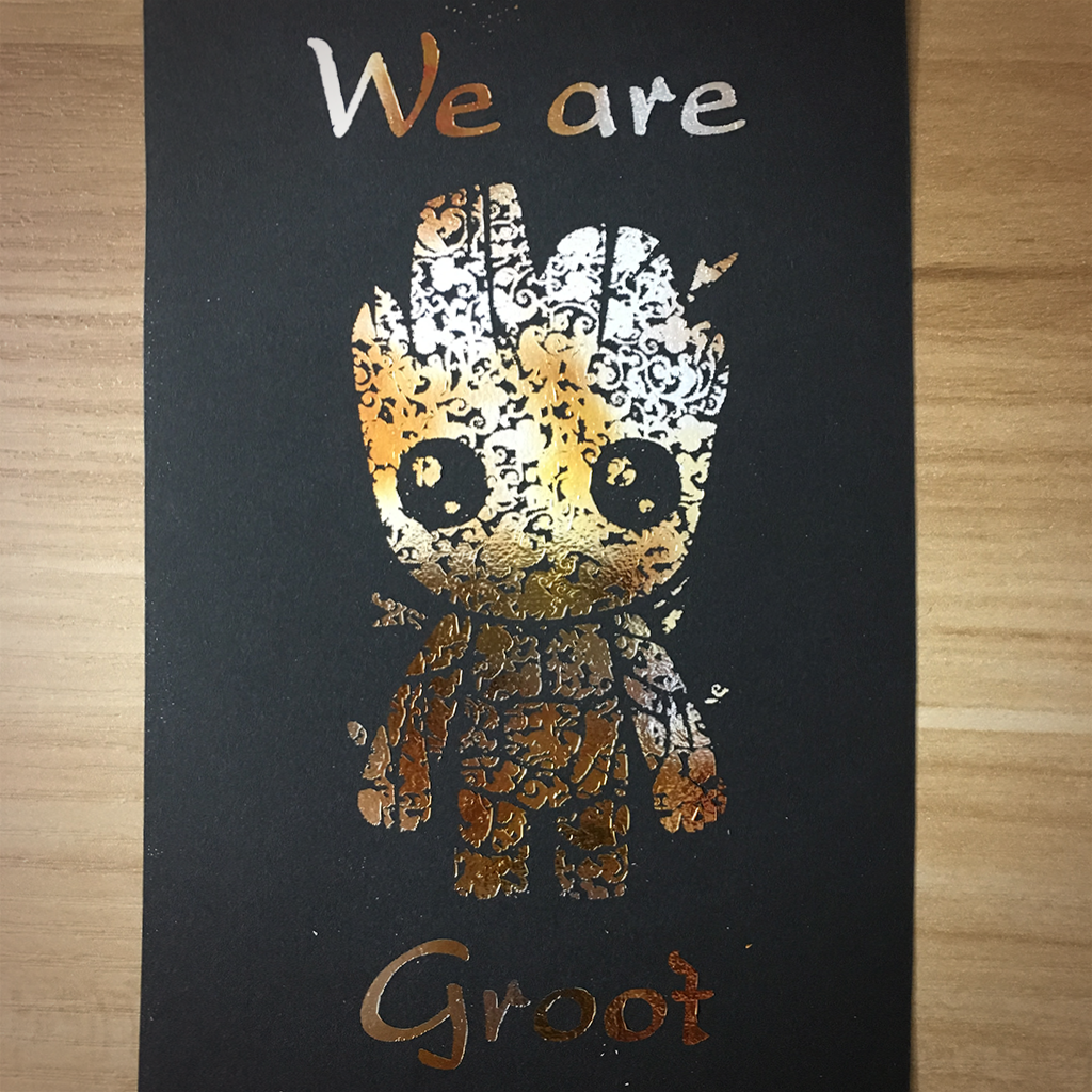 4x6" We are groot holographic print artholo11