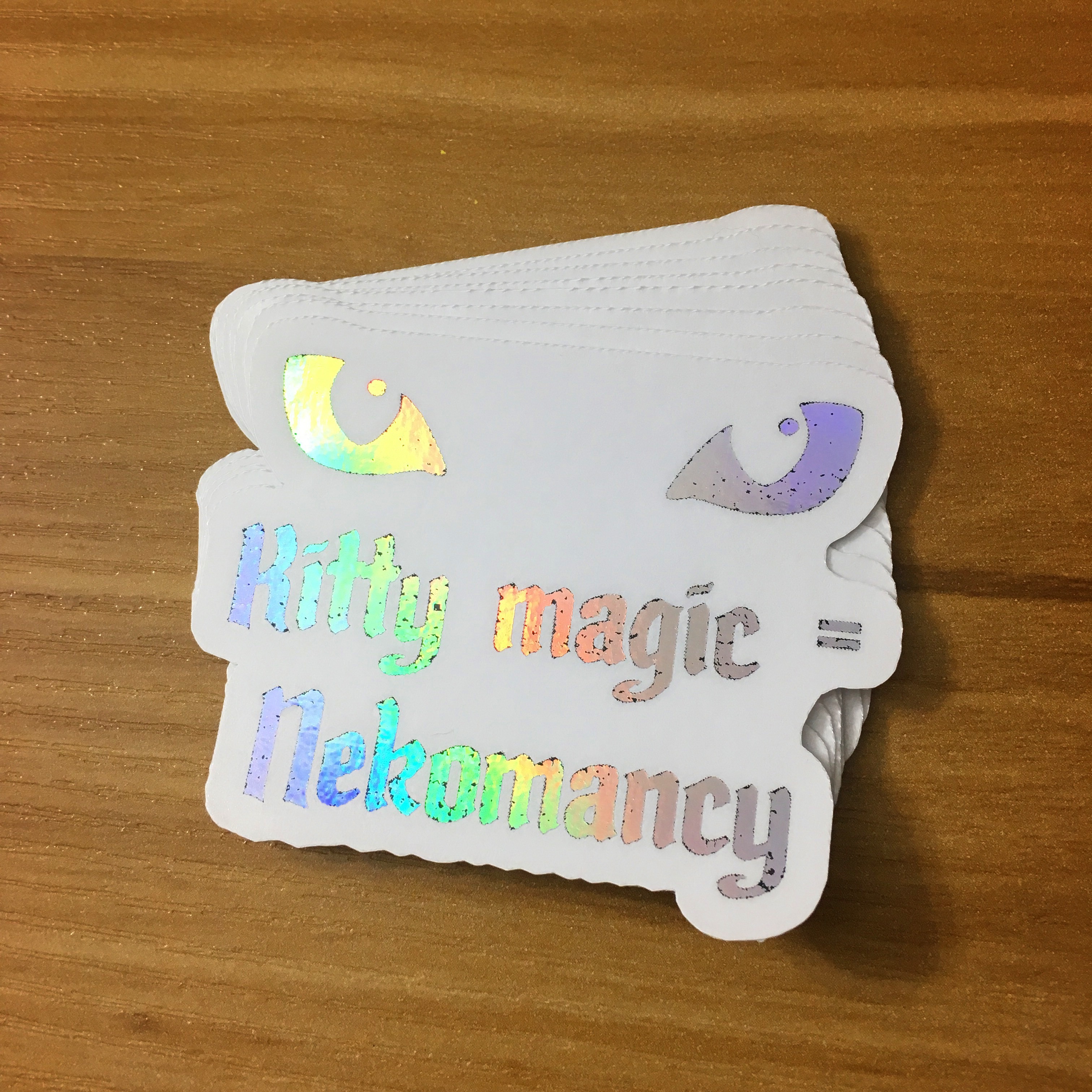 2.75" Nekomancy holographic sticker stck03