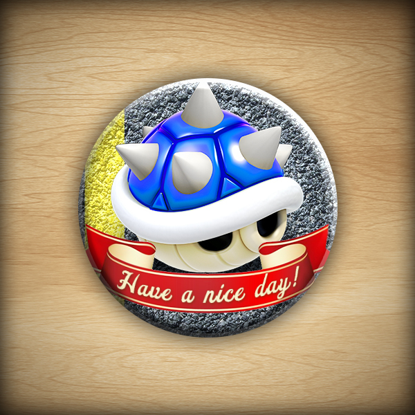 1.25" Have a nice day - shell button10