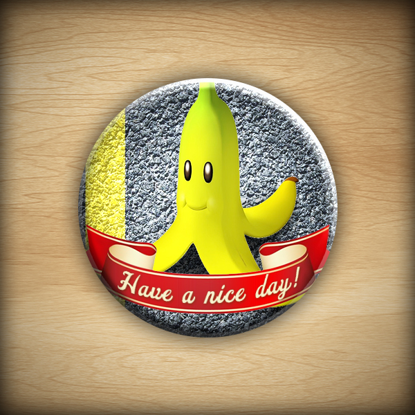 1.25" Have a nice day - banana button16