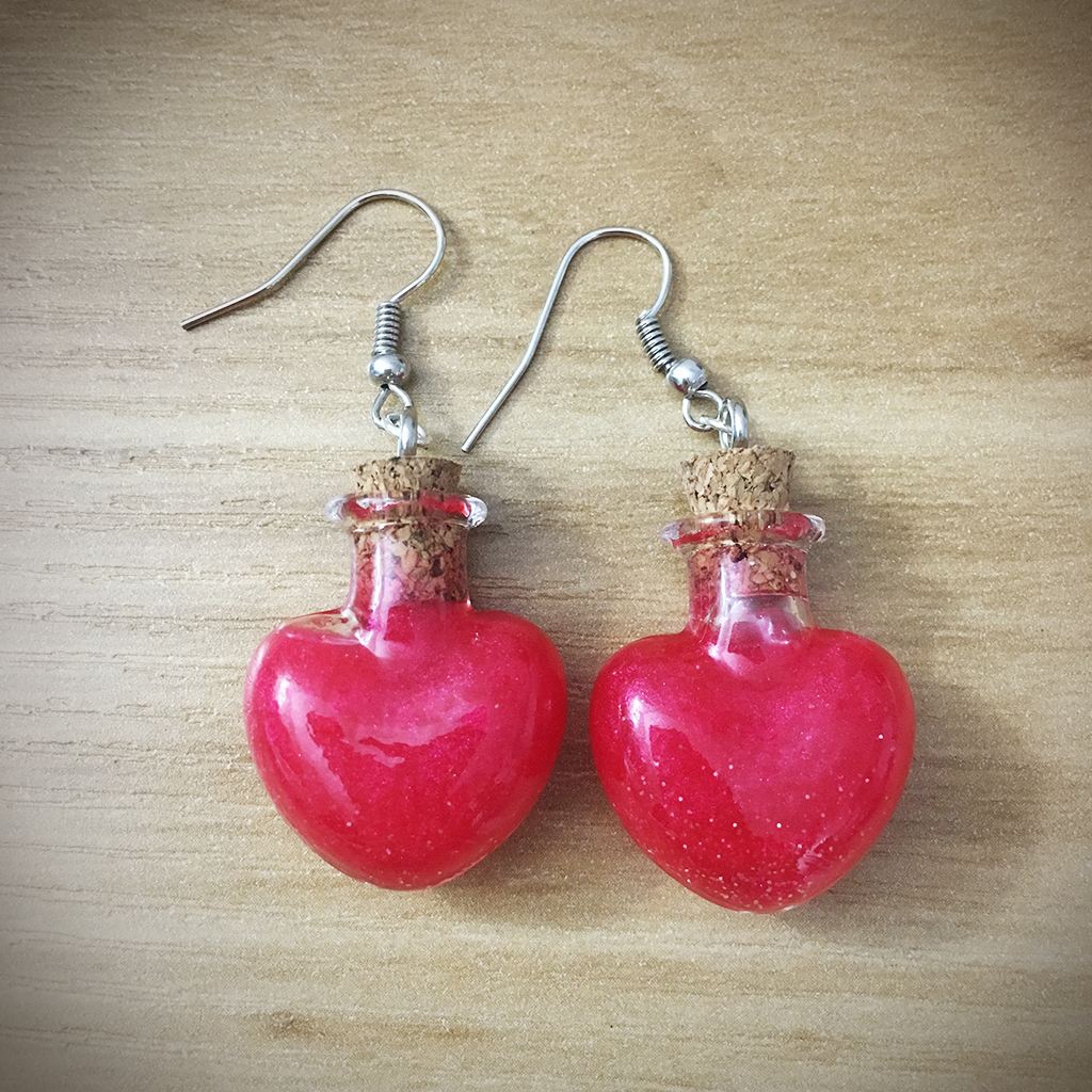 Potion Earrings - Heart Potion005