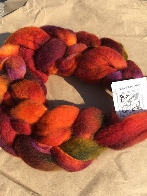 Hand dyed wool combed top (or roving) Handdyed woo