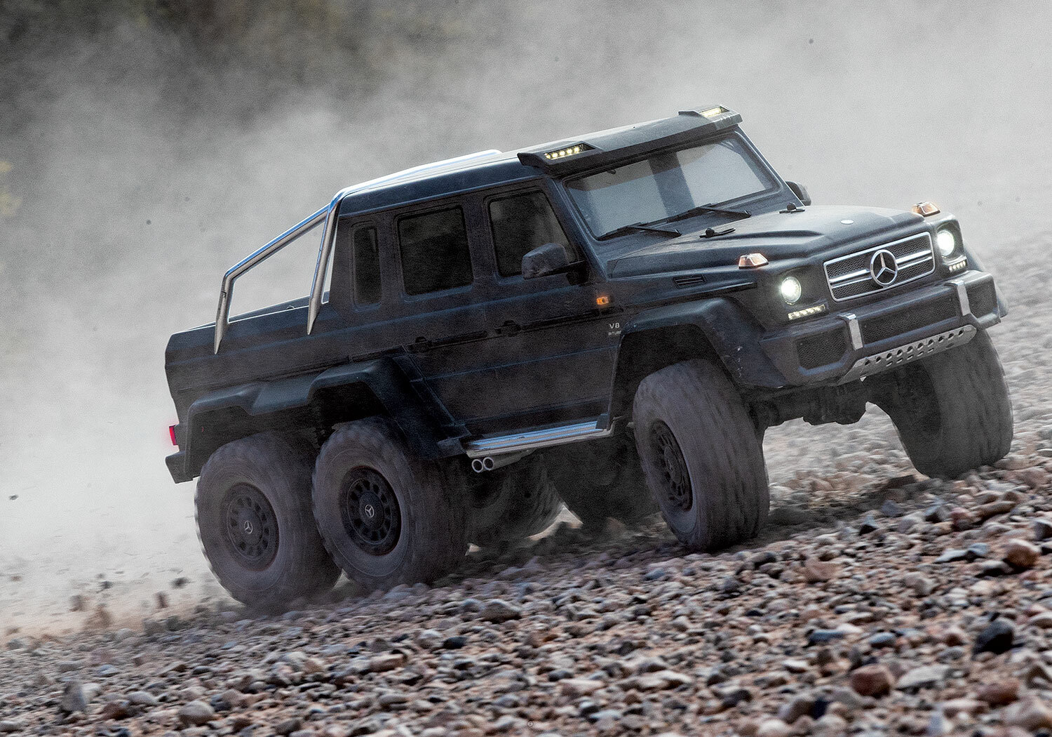 Traxxas TRX-6 Mercedes-Benz G 63 AMG 6x6 (XL-5HV, TQi, LED Lights) (No Battery or Charger) Traxxas TRX-6 Mercedes-Benz G 63 AMG 6x6 (XL-5HV, TQi, LED Lights) (No Battery or Charger)