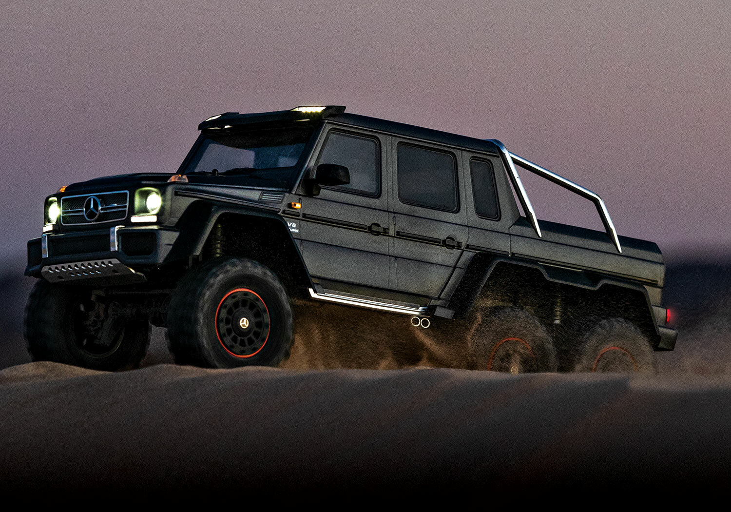 Traxxas TRX-6 Mercedes-Benz G 63 AMG 6x6 (XL-5HV, TQi, LED Lights) (No Battery or Charger) - Special Edition Traxxas TRX-6 Mercedes-Benz G 63 AMG 6x6 (XL-5HV, TQi, LED Lights) (No Battery or Charger) - Special Edition