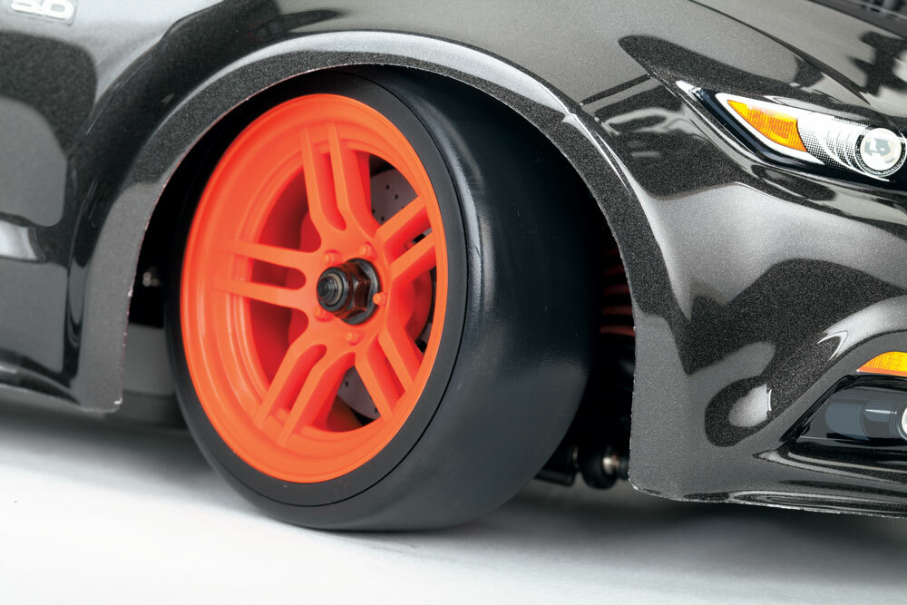 Traxxas Ford Mustang GT XL-5 (TQ/No Batt/No Chg) with Option Green and Orange Drift Wheels and Tires and Spool Assemblies Included Traxxas Ford Mustang GT XL-5 (TQ/No Batt/No Chg) with Option Green and Orange Drift Wheels and Tires and Spool Assemblies Included