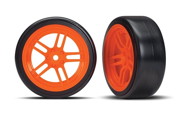 Traxxas Ford Mustang GT XL-5 (TQ/No Batt/No Chg) with Option Green and Orange Drift Wheels and Tires and Spool Assemblies Included Traxxas Ford Mustang GT XL-5 (TQ/No Batt/No Chg) with Option Green and Orange Drift Wheels and Tires and Spool Assemblies Included