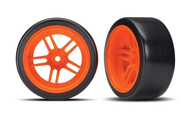 Traxxas Ford Mustang GT XL-5 (TQ/No Batt/No Chg) with Option Green and Orange Drift Wheels and Tires and Spool Assemblies Included Traxxas Ford Mustang GT XL-5 (TQ/No Batt/No Chg) with Option Green and Orange Drift Wheels and Tires and Spool Assemblies Included