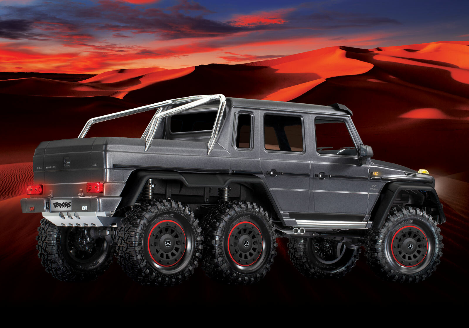 Traxxas TRX-6 Mercedes-Benz G 63 AMG 6x6 (XL-5HV, TQi, LED Lights) (No Battery or Charger) - Special Edition Traxxas TRX-6 Mercedes-Benz G 63 AMG 6x6 (XL-5HV, TQi, LED Lights) (No Battery or Charger) - Special Edition