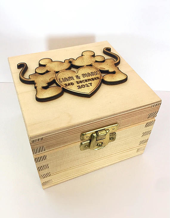 Disney Themed Wedding Ring Keepsake Box