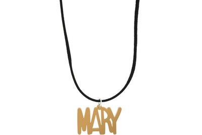 Name Style 1 with Suede Leather Cord Necklace Name Style 1 with Suede Leather Cord Necklace