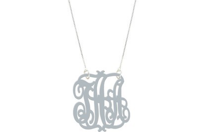 Elaborate Script Monogram with Duo Necklace Elaborate Script Monogram with Duo Necklace