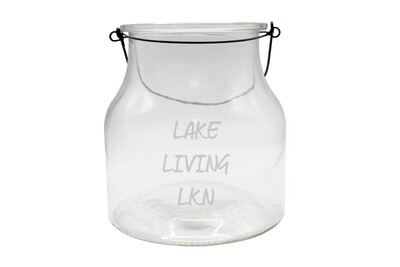 Personalized Clear Glass Lantern Personalized Clear Glass Lantern