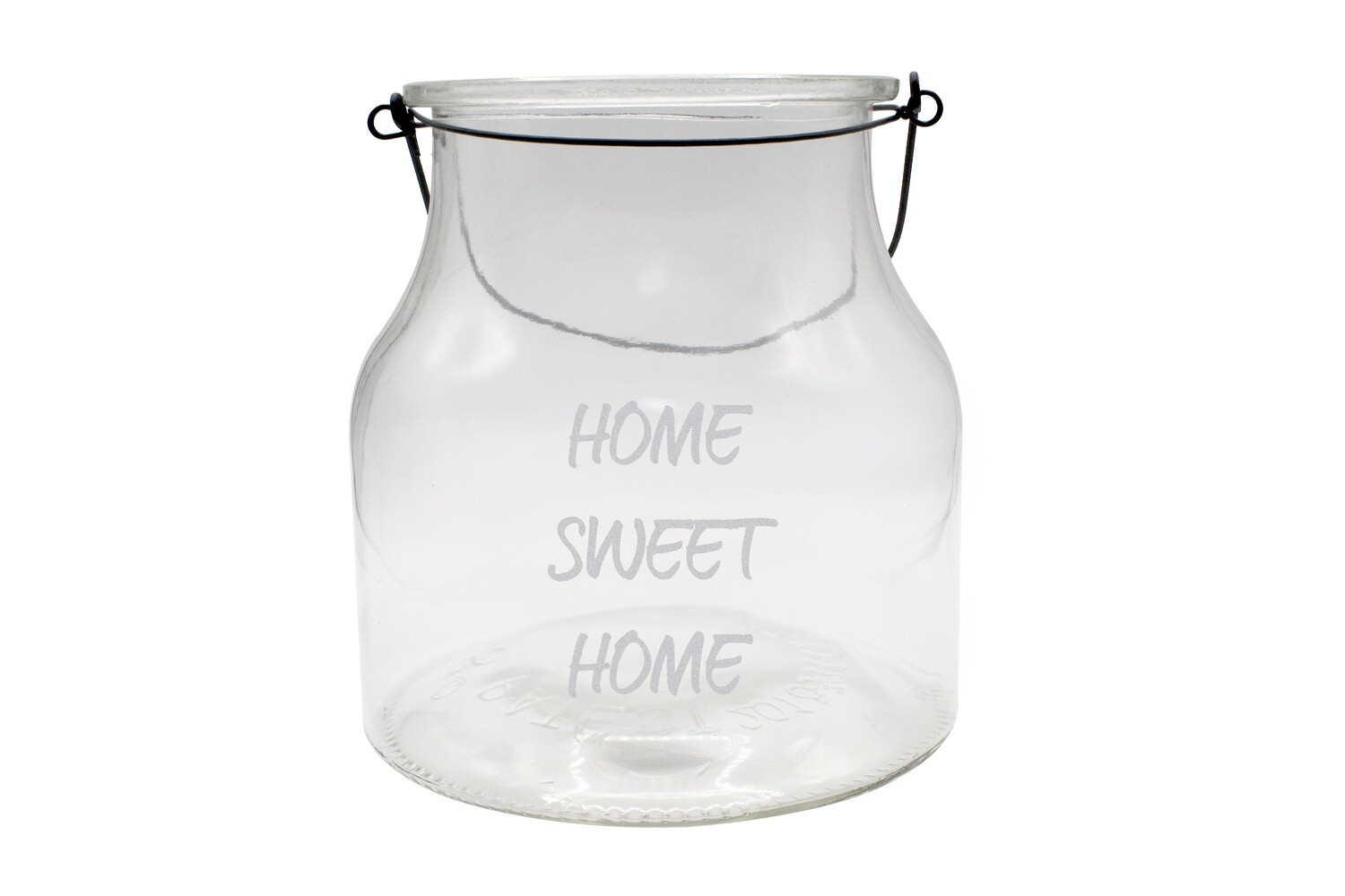 Personalized Clear Glass Lantern w/Saying Personalized Clear Glass Lantern w/Saying