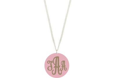 Traditional Monogram with Chain Necklace Traditional Monogram with Chain Necklace