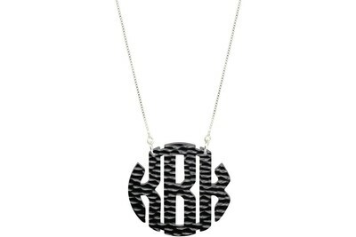 Clean Block Monogram with Duo Necklace Clean Block Monogram with Duo Necklace