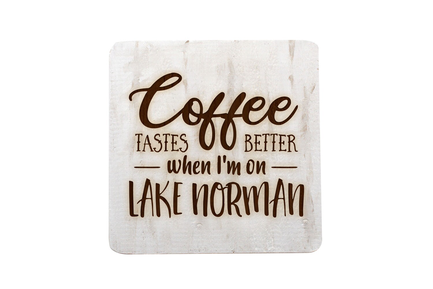 Coffee Tastes better with Customized Location Hand-Painted Wood Coaster Set Coffee Tastes better with Customized Location Hand-Painted Wood Coaster Set