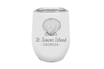 Seashell & Customized Location Insulated Tumbler Seashell & Customized Location Insulated Tumbler