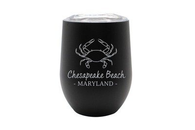Crab Outline & Customized Location Insulated Tumbler Crab Outline & Customized Location Insulated Tumbler