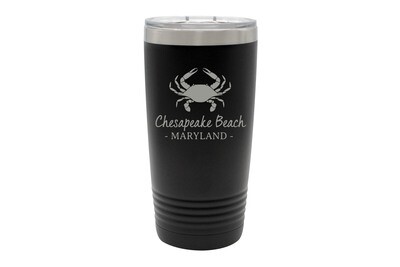 Crab & Customized Location Insulated Tumbler 20 oz Crab & Customized Location Insulated Tumbler 20 oz