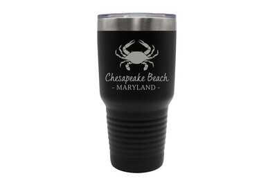 Crab & Customized Location Insulated Tumbler 30 oz Crab & Customized Location Insulated Tumbler 30 oz