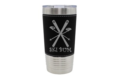 Leatherette 20 oz Ski Bum Insulated Tumbler Leatherette 20 oz Ski Bum Insulated Tumbler