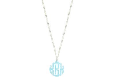 Clean Block Monogram with Chain Necklace Clean Block Monogram with Chain Necklace