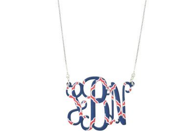 Basic Script Monogram with Duo Necklace Basic Script Monogram with Duo Necklace
