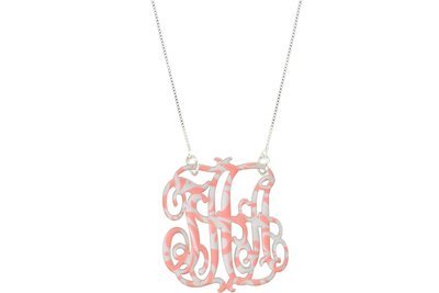 Elaborate Script Monogram with Duo Necklace Elaborate Script Monogram with Duo Necklace