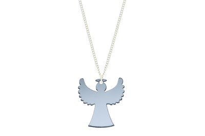 Angel Pendant Sculpted Style on Chain Necklace Angel Pendant Sculpted Style on Chain Necklace