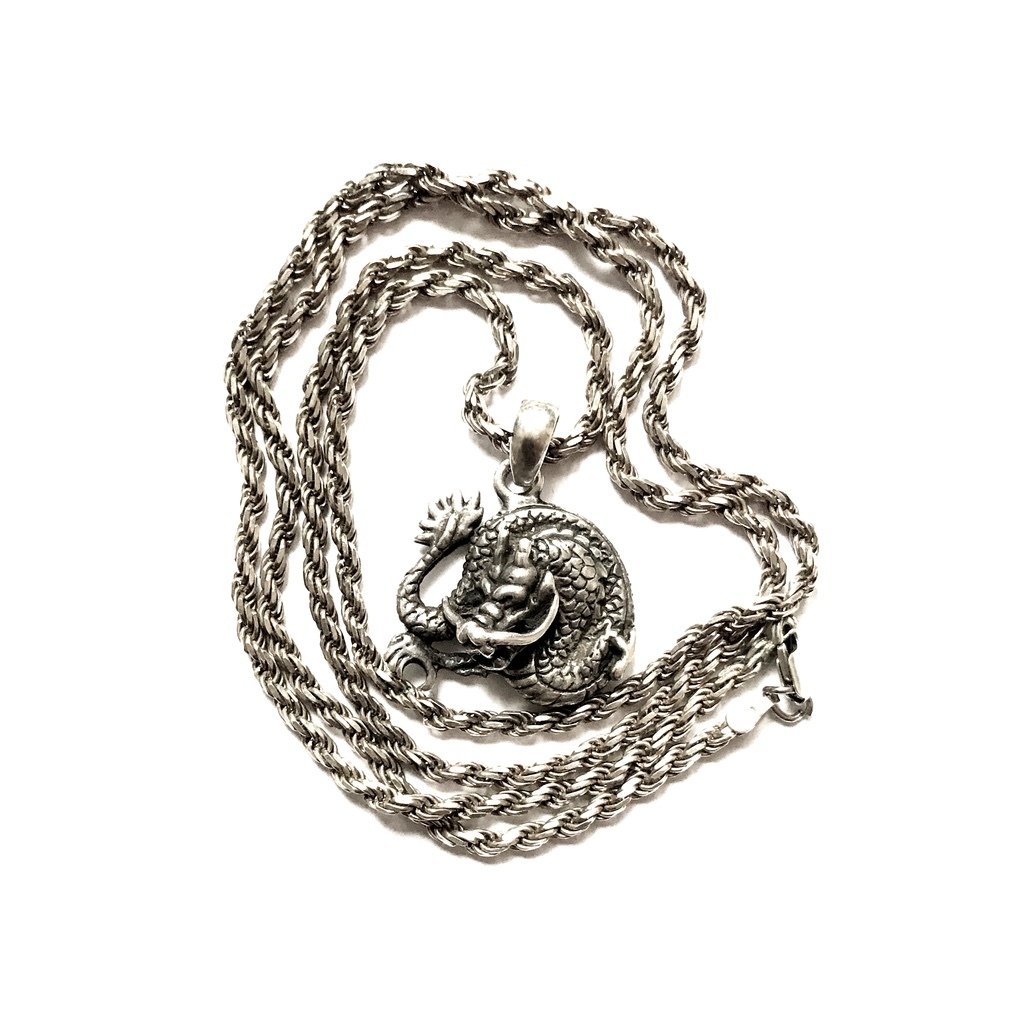 Silver Naga Dragon Pendant