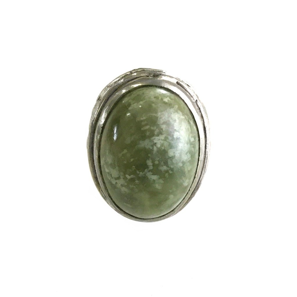 Vesuvianite Gem embedded in a Talismanic Ring