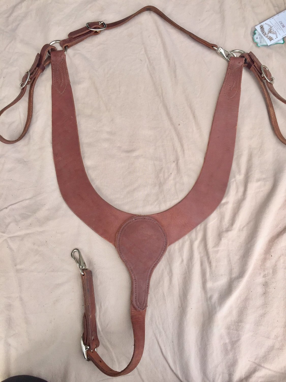 Buckaroo Leather Martingale Pulling Breast Collar