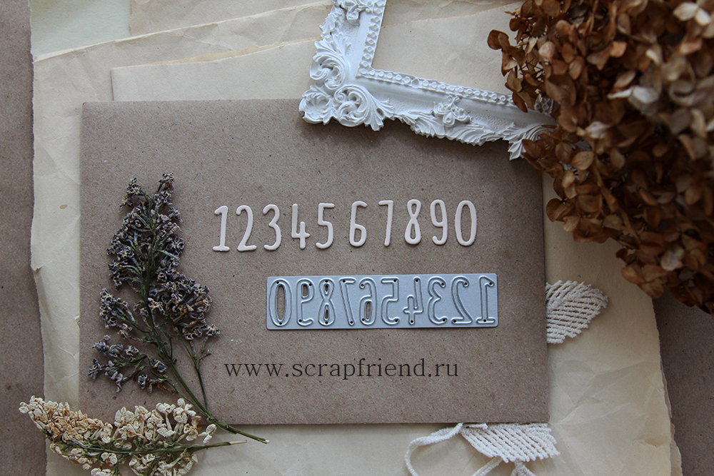 Нож для вырубки Цифры Аксинья, высота цифры 1,5см, Scrapfriend sf0012