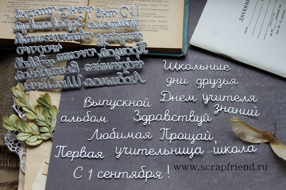 Набор ножей для вырубки Конструктор Школа, Scrapfriend sf0052